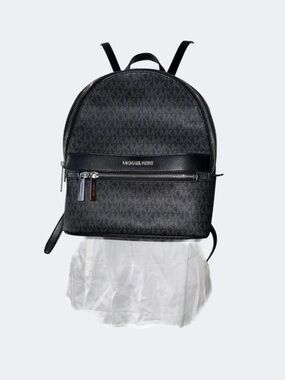 Michael Kors Black Signature MK Logo Backpack
